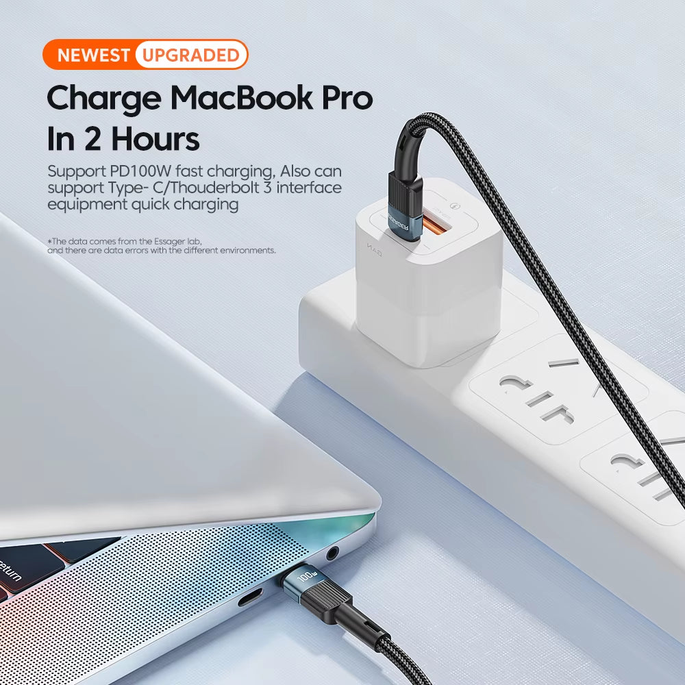 100W USB Type C to USB C Cable USB-C PD Fast Charging Charger Wire Cord for Macbook Samsung Xiaomi Type-C USBC Cable 3M